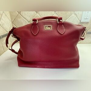 Dooney & Bourke Red Pebbled Leather Satchel